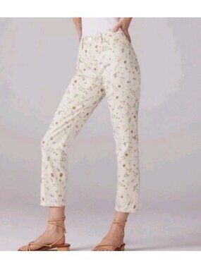 Joe's Jeans The Scout Boyfriend Floral Print Sz 28 Altered Elastic Waist